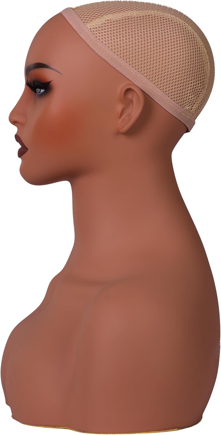 L7 MANNEQUIN European American Femlae Model Head Display Props Mannequin Head with Shoulders Bust (DE 487 YH1) - Image 4
